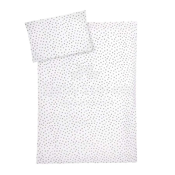 Julius Zollner Dots Grau Art.8460168260 viršutinis lapas + pagalvės užvalkalas 100x135 / 40x60 cm