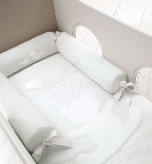 LeBebe La Casetta Bianco Art.100237 Комплект детского постельного белья из 4-х частей