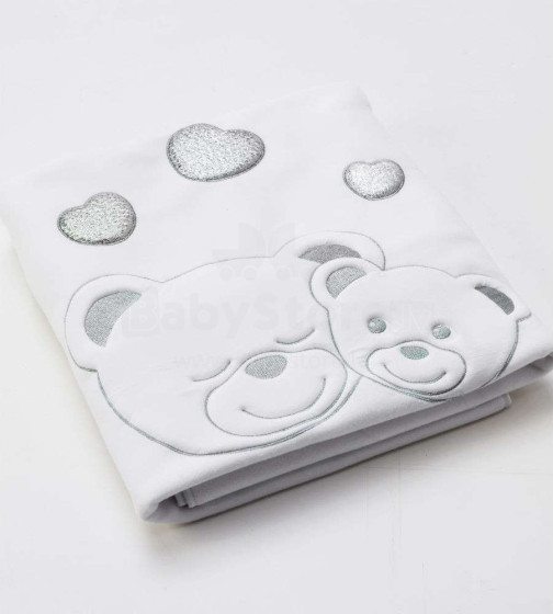 Orketo antklodė „Orsetto Brillante“, 100299 str., Vaikiška antklodė su siuvinėjimu ir aplikacija 110x130 cm