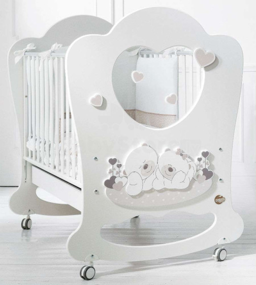 Baby Expert Sogno White/Dove Art.100337  Эксклюзивная детская кроватка