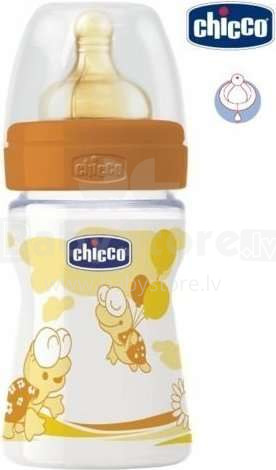 CHICCO пластмассовая бутылочка  0+М LA 150мл, 60055.04