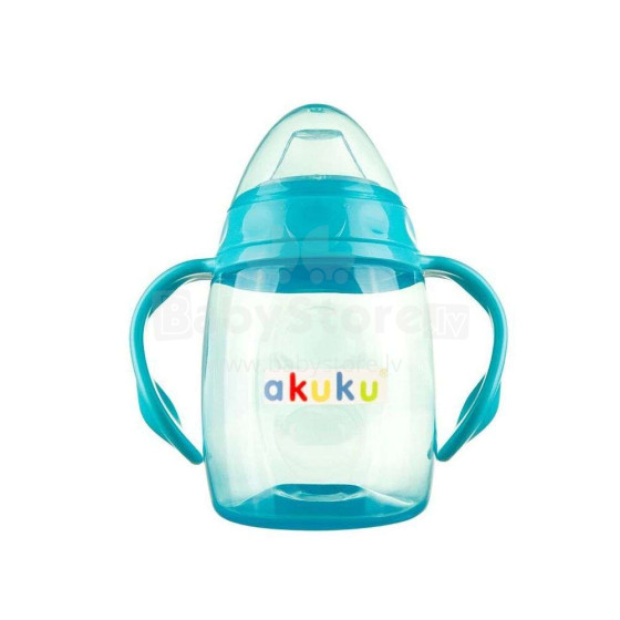 „Akuku Art.A0366“ puodelis, skirtas kūdikiams nuo 8 mėnesių amžiaus su minkštu dangteliu 280 ml