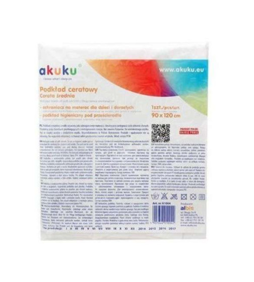 Akuku Art. A1004 Гигеническая непромокаемая подкладка средней толщины для детской кроватки 90x120см