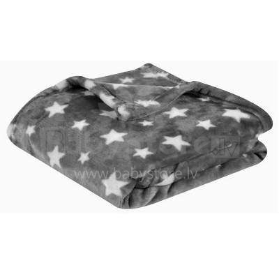 Doux Nid Microdoux Gris Stars Art.1000596 Polar blankets 75x100 cm