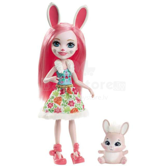 Enchantimals Bunny Doll Art.FXM73  Мини кукла с любимой зверушкой из серии Энчантималс