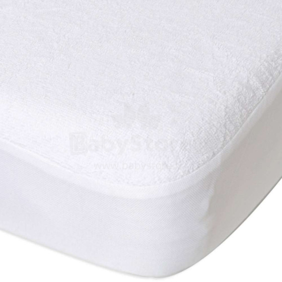 Doux Nid Protege Mat Blanc Art.1900100 Fitted under-sheet terry fabric/polyester coated