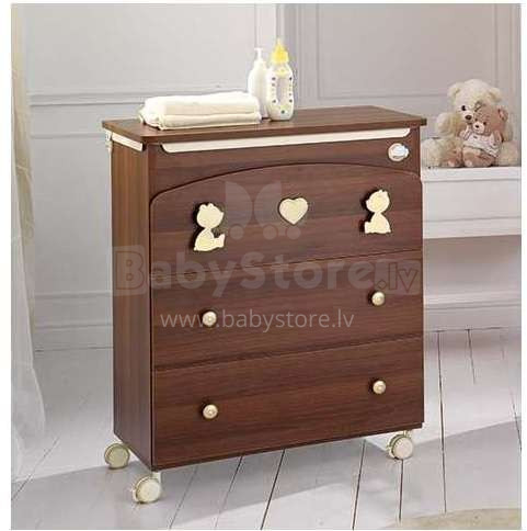 Baby Expert Bagnetto Cuore di Mamma Gold Art.100785  Комод с ванночкой и пеленальной поверхностью с кристаллами Swarovski