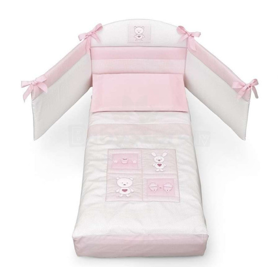 Erbesi Candy Pink Art.100845 Bērnu gultas veļas komplekts 3-daļīgs