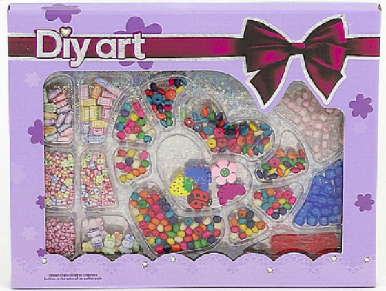 „DIY Art“ papuošalų rinkinys. 8214611 Kūrybinis rinkinys su karoliukais ir perlais papuošalų gamybai (vyriai ir karoliukai)