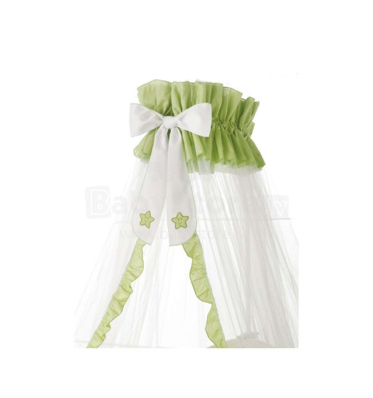 Erbesi Veil Lilo&Gio White/Green Art.100886  Детский изысканный тюлевый балдахин для кроватки