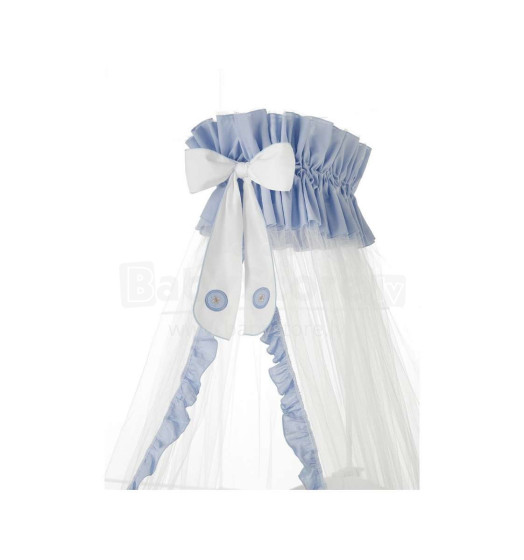 Erbesi Veil Lilo&Gio White/Blue Art.100887  Детский изысканный тюлевый балдахин для кроватки