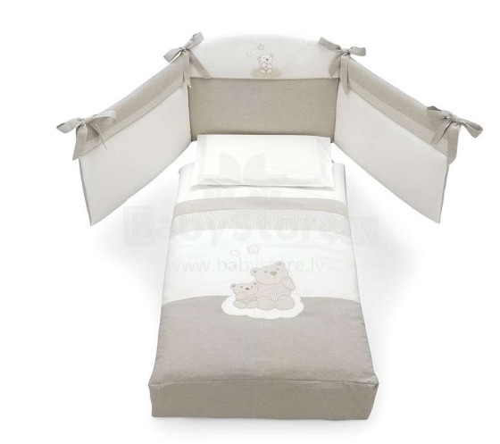 Erbesi Nuvola  White/Vintage Art.100901 Комплект изысканного детского постельного белья из 4-х частей