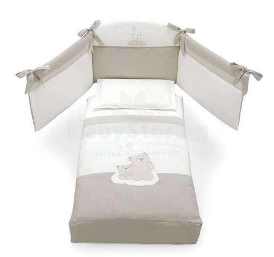 Erbesi Nuvola White/Vintage Art.100907 Bērnu gultas veļas komplekts 3-daļīgs