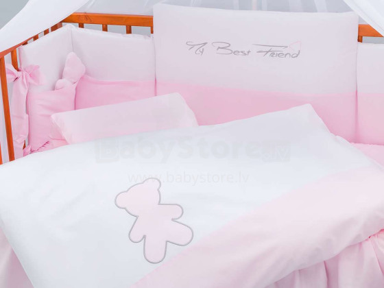 Tuttolina Art.101117 My Best Friend Pink 7H- Bērnu gultas veļas komplekts