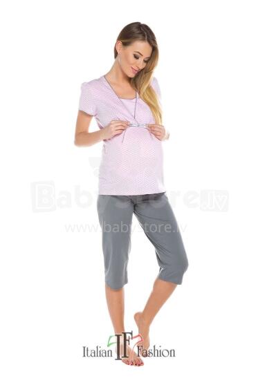 Italų mados „Felicita“ straipsnis. 10282 pilka / Morela Pajamas