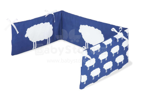 Pinolino Happy Sheep Blue Art.650522-1  Бортик-охранка для детской кроватки, 165x28см
