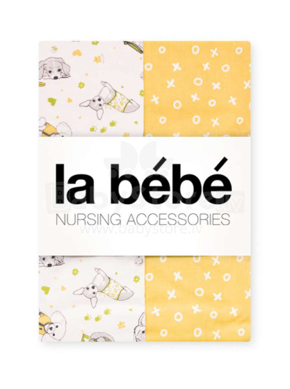 La Bebe™ Set 100x140/40x60 Art.101681 Funny Dogs Natural Cotton Baby Cot Bed Set Комплект детского постельного белья из 2х частей 100*140 cm