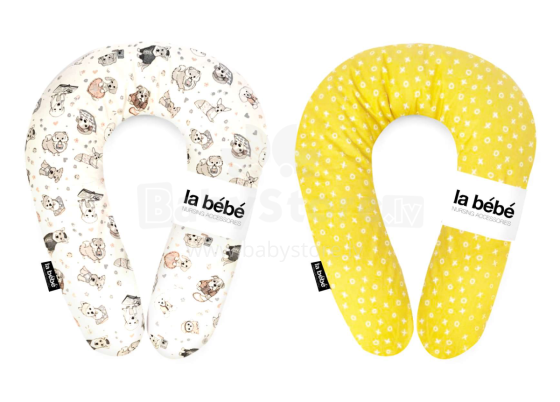 La Bebe™ Snug Cotton Nursing Maternity Pillow Art. 101730 Funny Dogs  Подковка для сна, кормления малыша 20*70cm