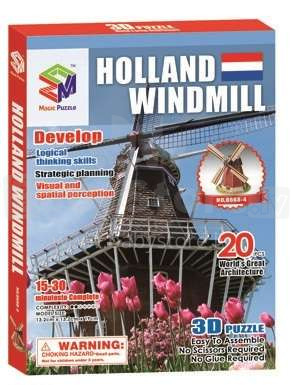 Holland Windmil Magic-Puzzle B668-4 3D Puzzle 20 Pieces
