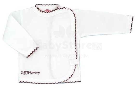 „Makoma Art.0020“ baltos ir spalvos kūdikių medvilniniai marškinėliai ilgomis rankovėmis, 100% medvilnė