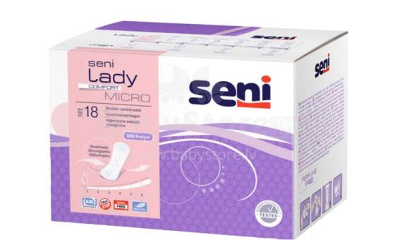 Seni Lady Comfort Micro Art. 102243 įdėklai lengvam ir vidutiniam šlapimo nelaikymui, 18vnt