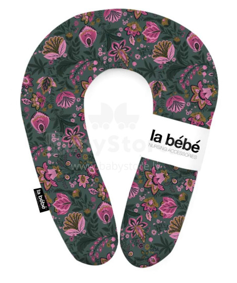 La Bebe™ Snug Nursing Maternity Pillow Art.78259 Garden Satin Подковка для сна, кормления малыша