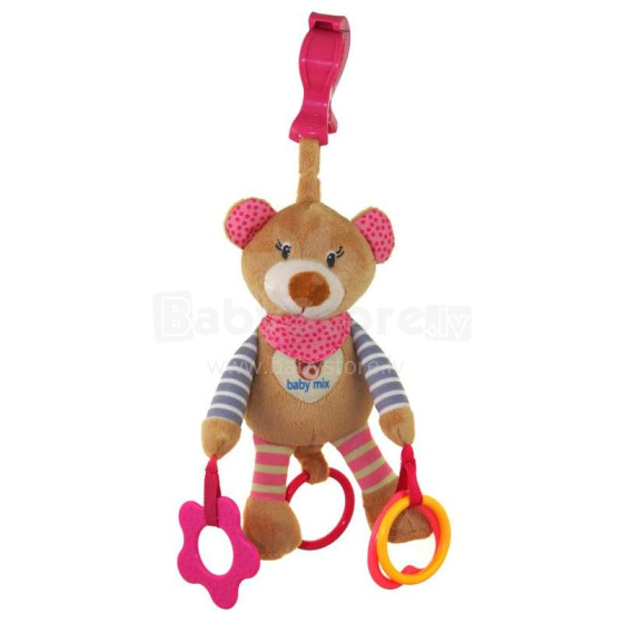 BabyMix Bear Art.33251 Rotaļlieta piekārināma ratiem ar vibrāciju Lācis