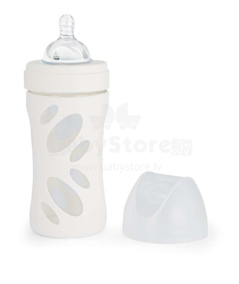 Twistshake Anti Colic Glass Bottle Art.102835 White Стеклянная антиколиковая бутылочка, 260 мл