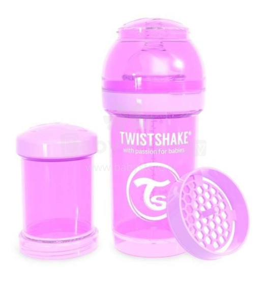 Twistshake Art.78252 Pastel Purple  Бутылочка-шейкер для кормления 180 мл