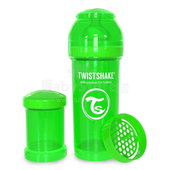 Twistshake Art.78010 Green  Анти-коликовая бутылочка 260 мл