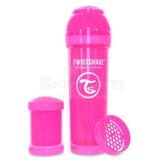 Twistshake Art.78013 Pink  Анти-коликовая бутылочка 330 мл