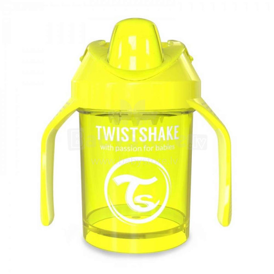 „Twistshake Mini Cup“ 78056 geltonas butelis su snapeliu nuo 4+ mėnesių, 230 ml
