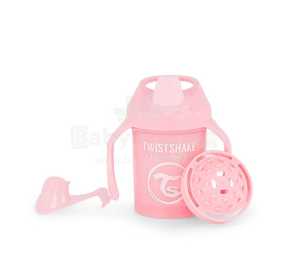 Twistshake Mini Cup Art.78267 Pastel Pink  Детский поильник с жёстким носиком с 4+ мес,230 мл