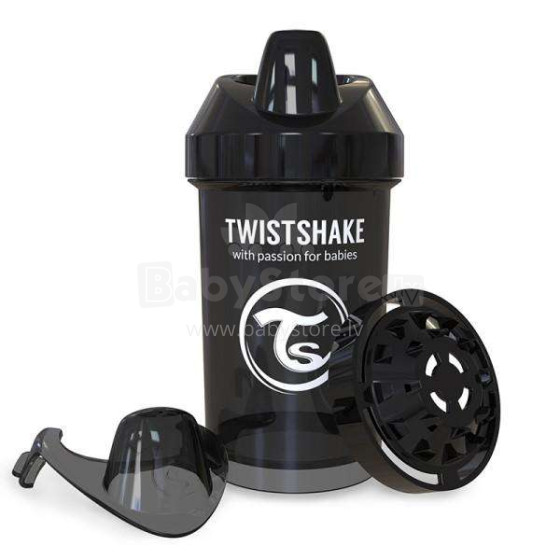 Twistshake Crawler Cup Art.78067 Black   Детский поильник с жёстким носиком с 8+ мес,300 мл