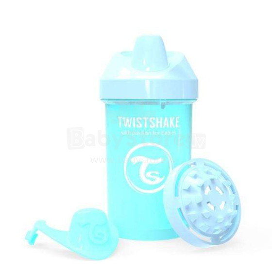 „Twistshake Crawler Cup“ 78274 pastelinis mėlynas butelis su snapeliu nuo 8 mėnesių, 300 ml