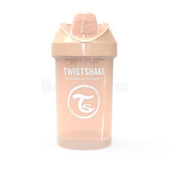 „Twistshake Crawler Cup“ 78277 pastelinės smėlio spalvos butelis su snapeliu nuo 8+ mėnesių, 300 ml