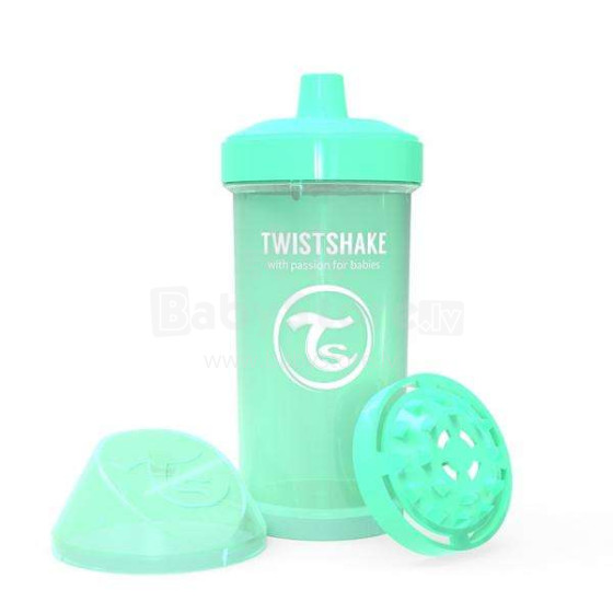 Twistshake Kid Cup Art.78281 Pastel Green  Детский поильник с жёстким носиком с 12+ мес,360 мл