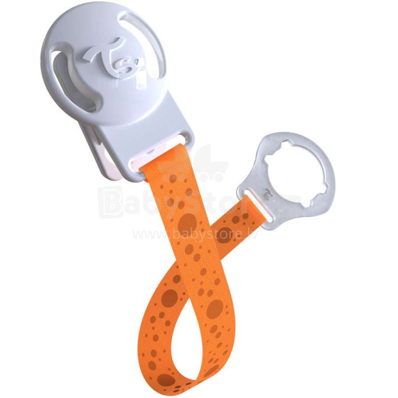 Twistshake Pacifier Clip Art.78096 Orange Māneklīša ķēde (Knupja turētājs) ar klipsi