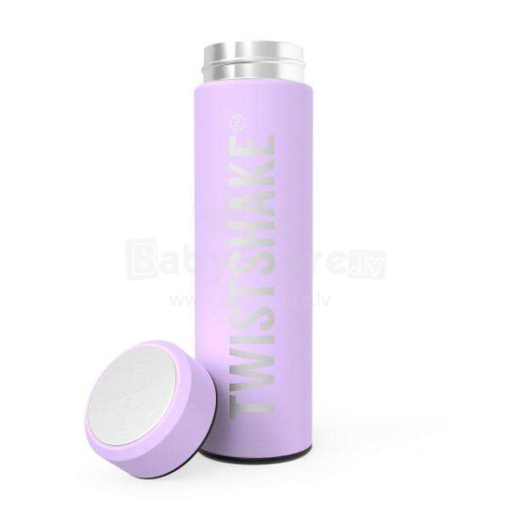 „Twistshake Hot & Cold Art.78300“ pastelinės violetinės spalvos nerūdijančio plieno termosai 420ml
