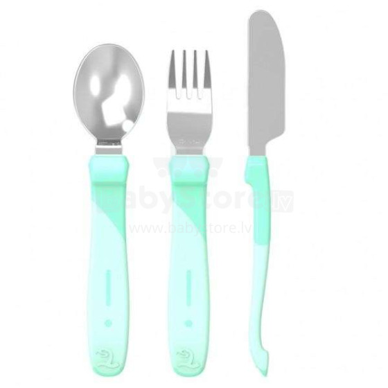 Twistshake Learn Cutlery Art.78211 Pastel Green