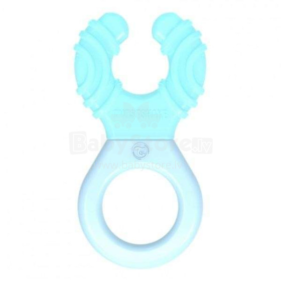 „Twistshake Teether Cooler Art.78230“ pastelinis mėlynas dantų žiedas, skirtas šaltiems augimams nuo 3 mėnesių.