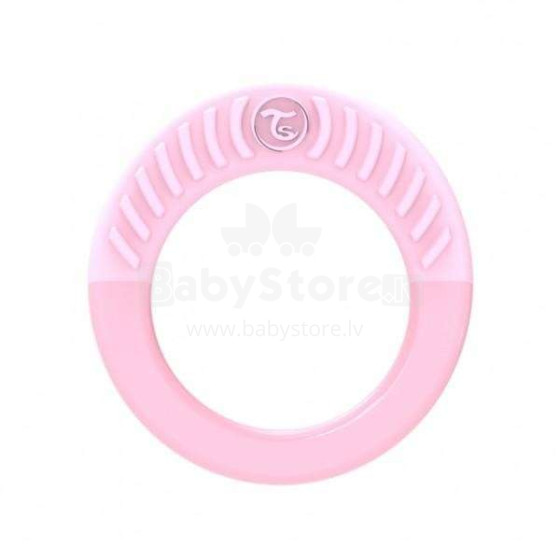 „Twistshake Teether Art.78239“ pastelinės rožinės spalvos dantų žiedas vėsiai auga nuo 3 mėnesių.