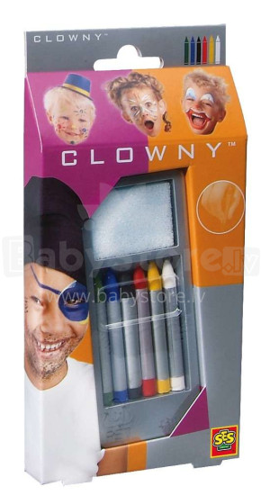 Ses Creative Clowny Art.09006/1  Набор восковых мелков для аква-гримма