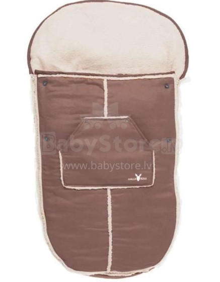 „Wallaboo Nore Chocolat Art.WVN.0306.002“ zomšinės kojos krepšys su pliušiniu vidumi