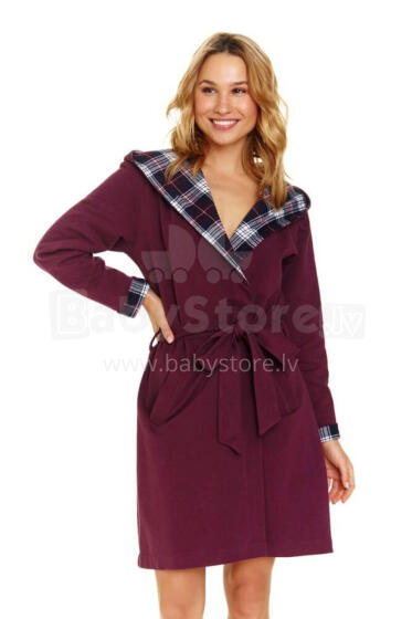 Dobranocka Art.7106 Burgundy chalatas nėščioms moterims
