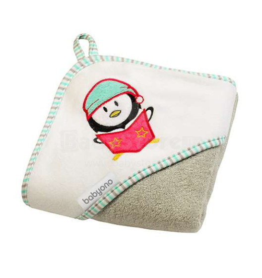 Baby Ono Art.214/01  Детское хлопковое полотенце с капюшоном,100x100 см