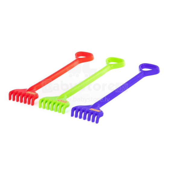 Polesie Sand Funny Toys Art.4697 Grėblis žaidimams smėlio dėžėje ar paplūdimyje, 1 vnt., 50,5 cm