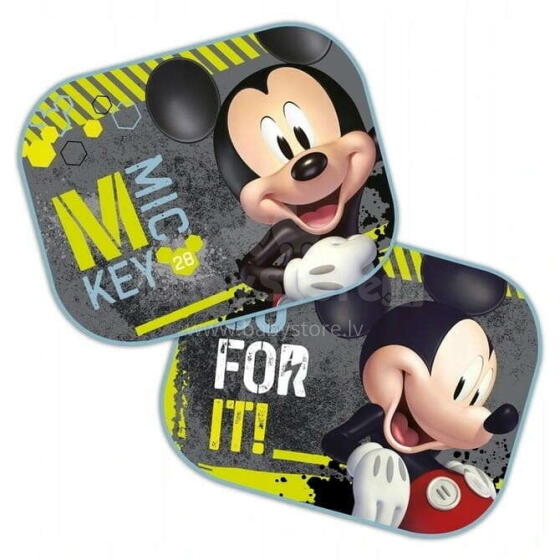 „Disney Sunshade Mickey Art.9330“ universalūs automobilių skydeliai nuo saulės 35x44, 2vnt