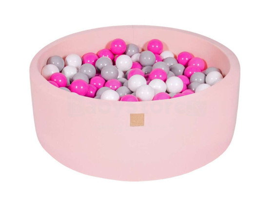 MeowBaby® Color Round Art.104054 Pink Бассейн сенсорный сухой с шариками(200шт.)