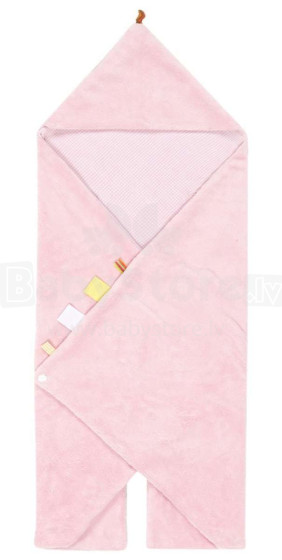 Snooze Changing Cover Happy Art.324 Powder Pink Flīsa ietinamā sedziņa 80 x 80cm